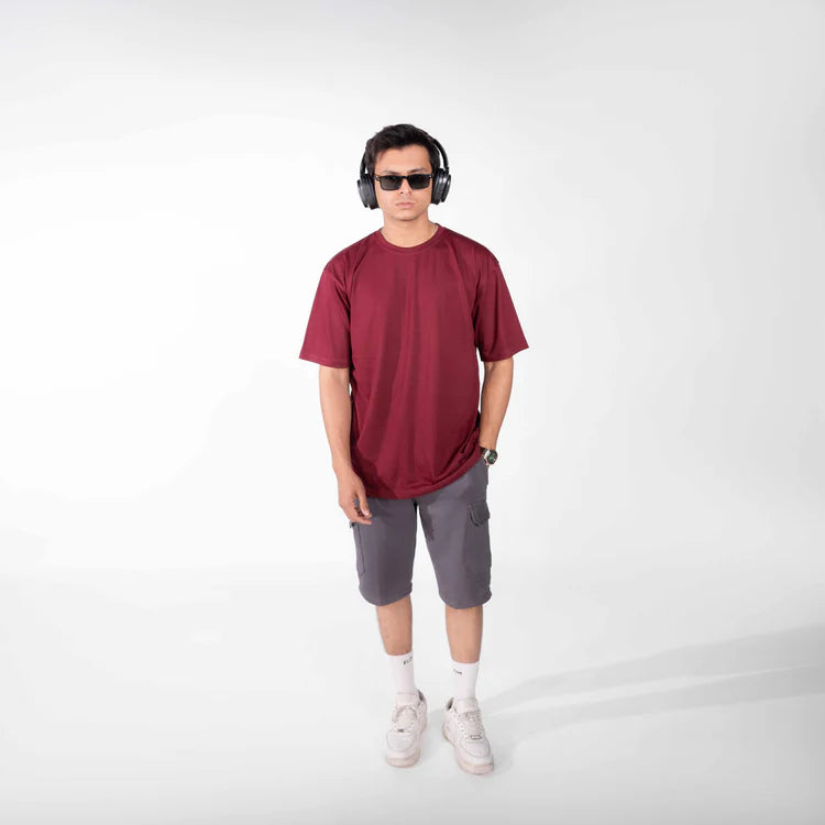 Oversize Maroon Tee