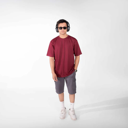 Oversize Maroon Tee