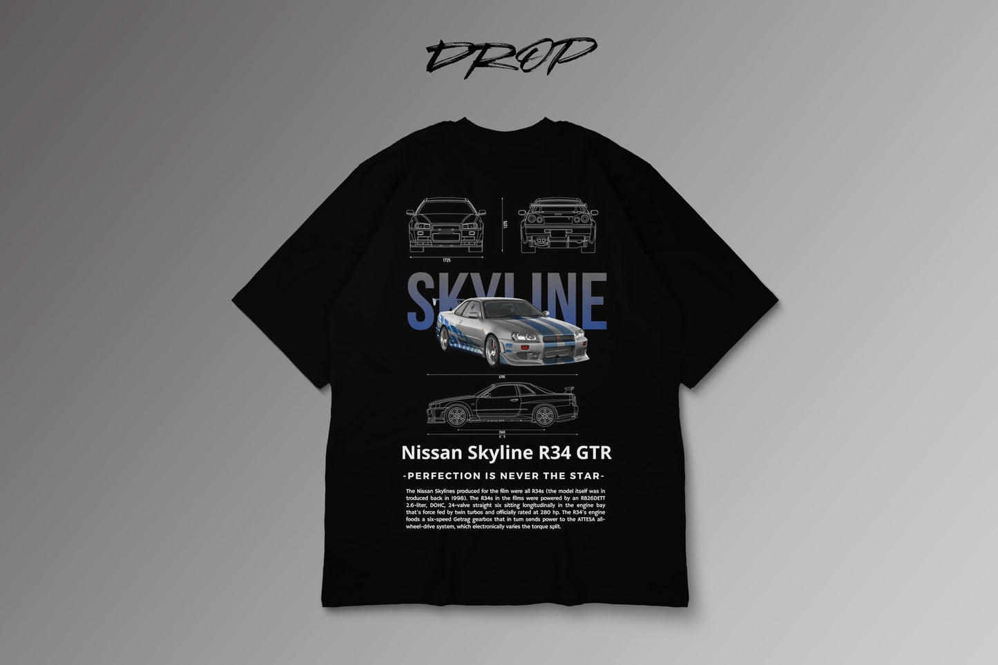 SKY LINE BLUE SHADED DROP