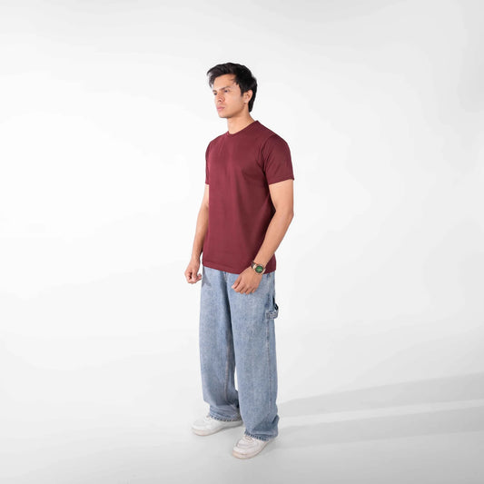 Maroon Basic Tee