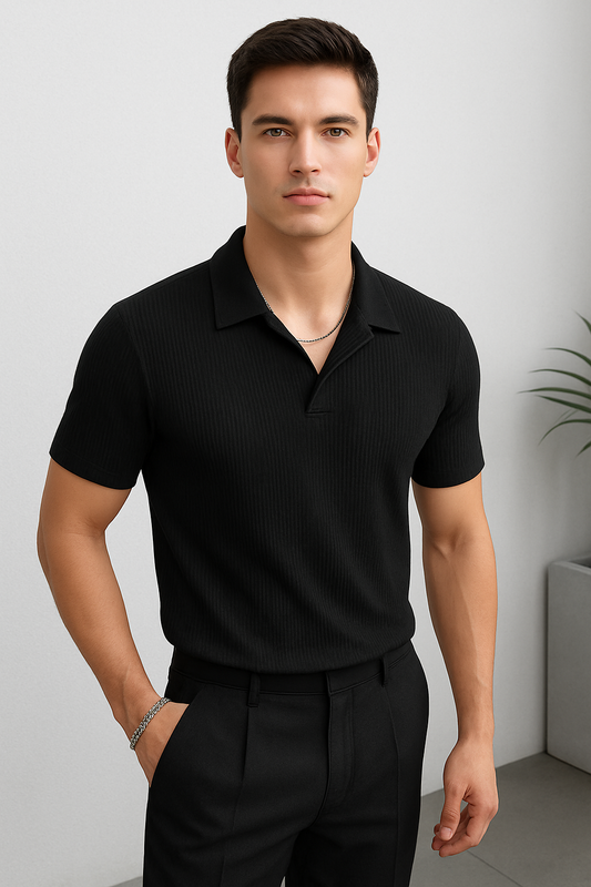 Old Money Classic Polo – Black