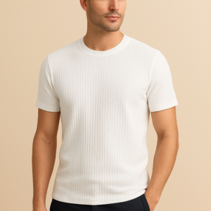 New Drop Needle Texture T-shirt For Men