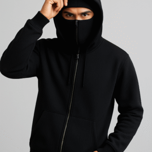 Balaclava Full Zipper Hoodie For Boys & Men