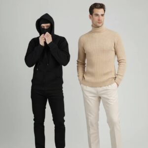 Pack of 2 Balaclava & Beige Highneck