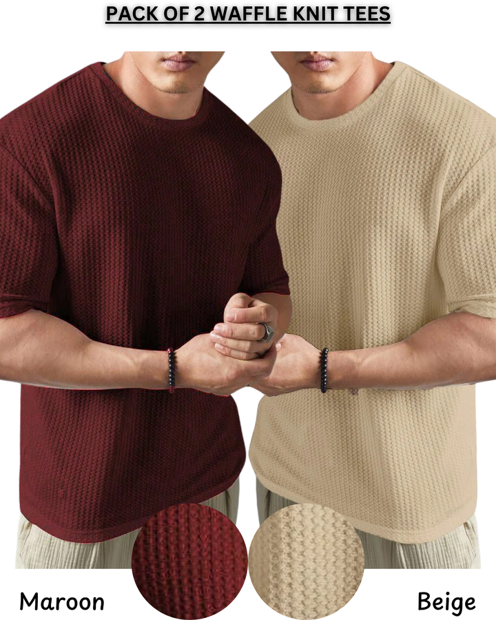 Pack of 2 — Waffle Knit Tees