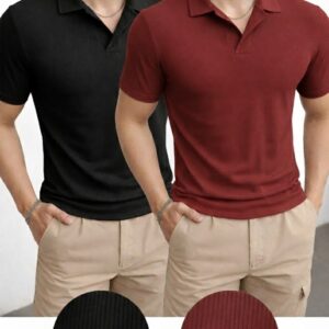 Pack of 2 – Waffle Knit Polos
