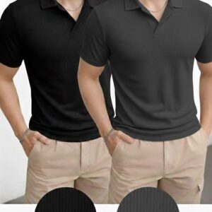 Pack of 2 – Waffle Knit Polos