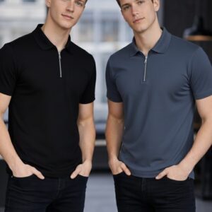 Pack of 2 – Plain Zipper Polo