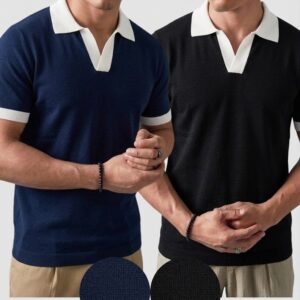 Pack of 2 - Contrast Collar Polo