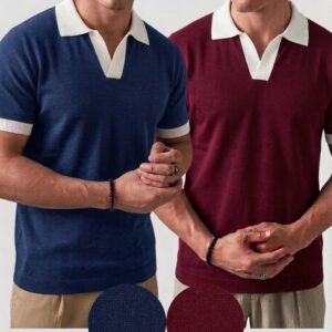 Pack of 2 Contrast Collar Polo