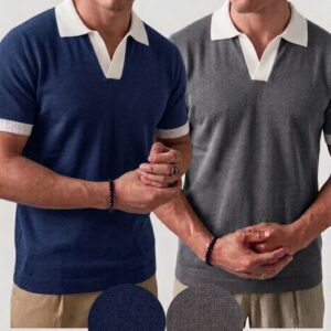 Pack of 2 Contrast Collar Polo