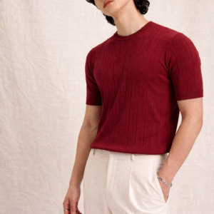 Drop Needle T-shirt – Maroon