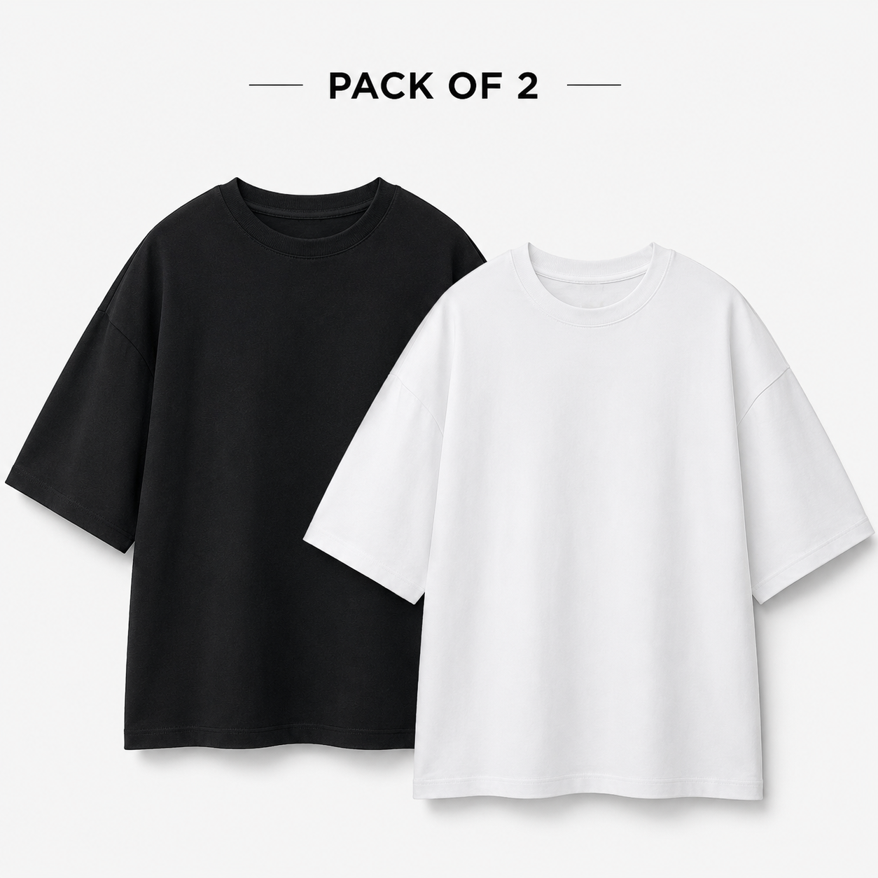 Pack of 2 Oversized - Drop Shoulder