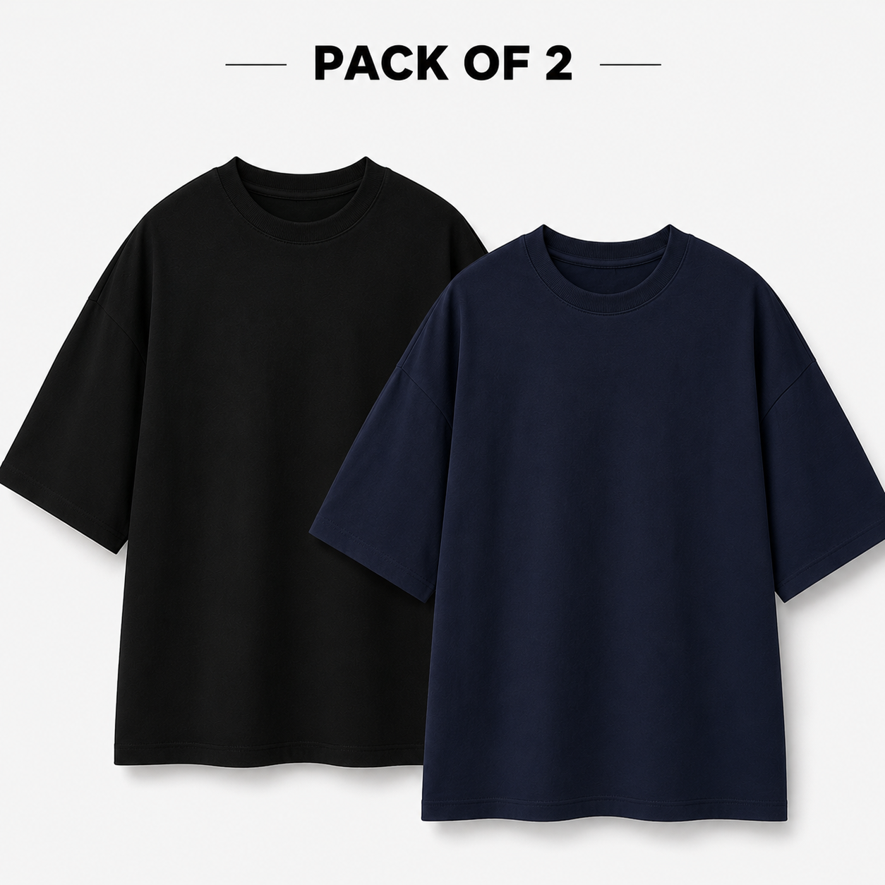 Pack of 2 Oversized - Drop Shoulder