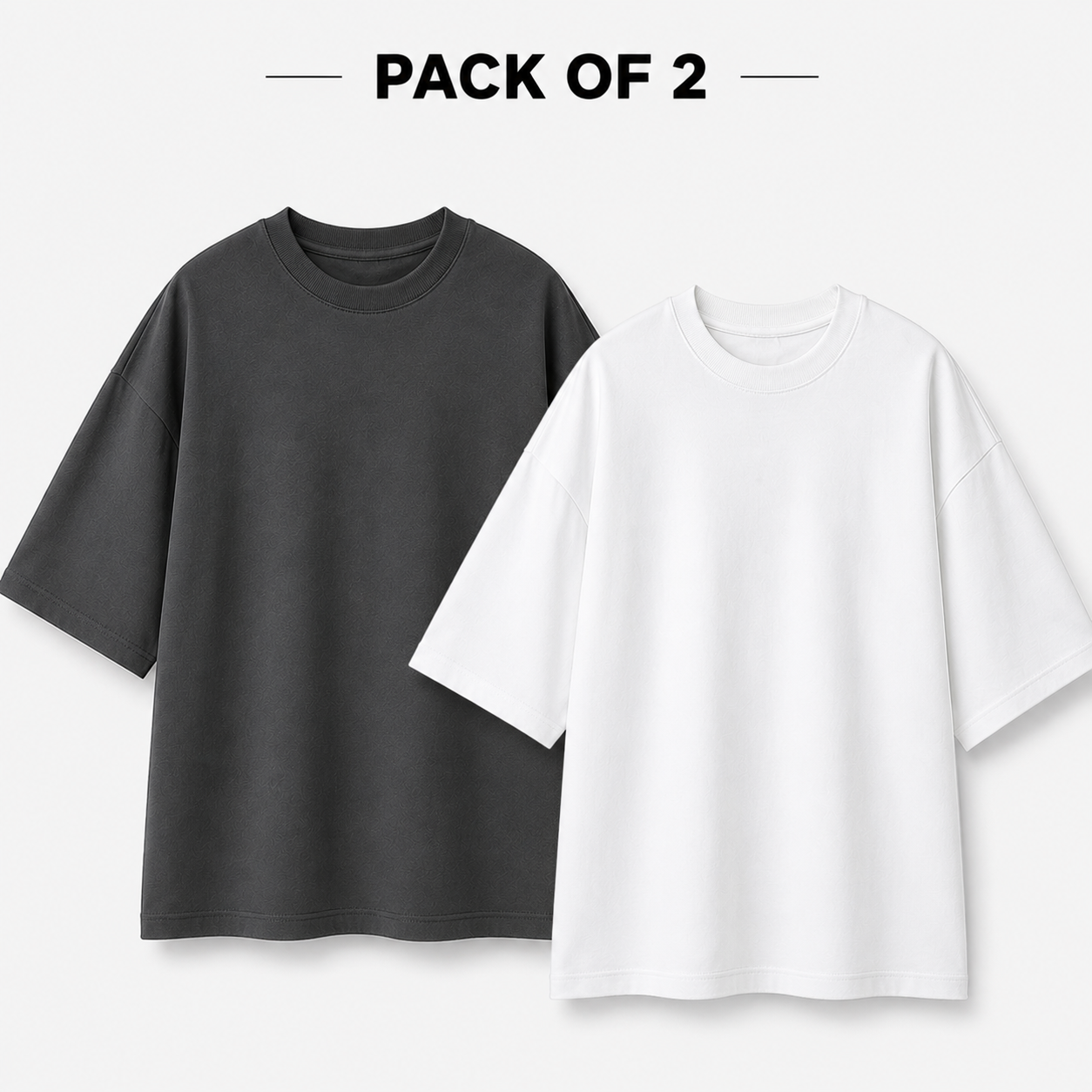 Pack of 2 Oversized - Drop Shoulder