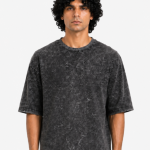 Acid Wash Drop Shoulder – Black