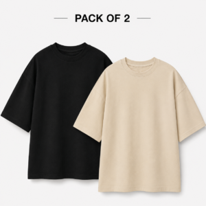 Pack of 2 Oversized Drop Shoulder